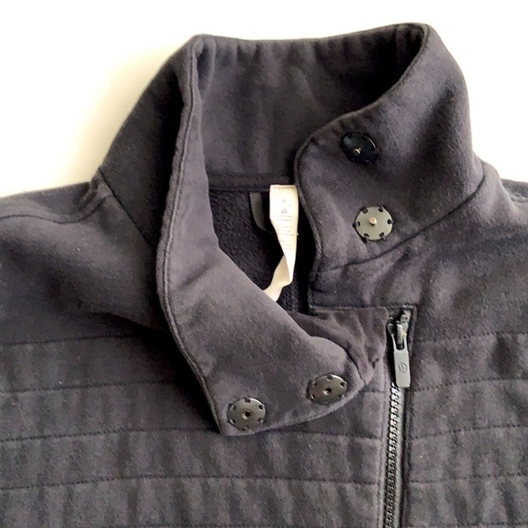 Lululemon diagonal Zip Quilted Moto Fleece Jacket - Picture 5 of 7